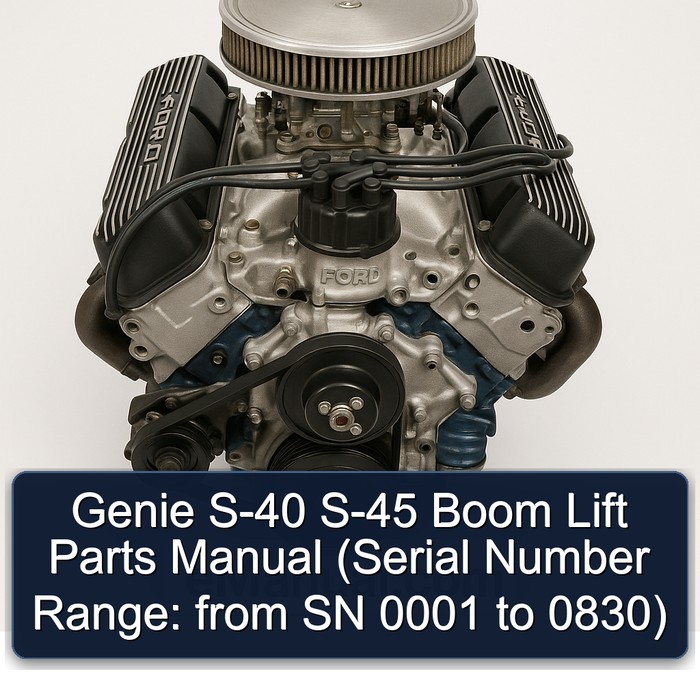 Genie S-40 S-45 Boom Lift Parts Manual (Serial Number Range: from SN 0001 to 0830)
