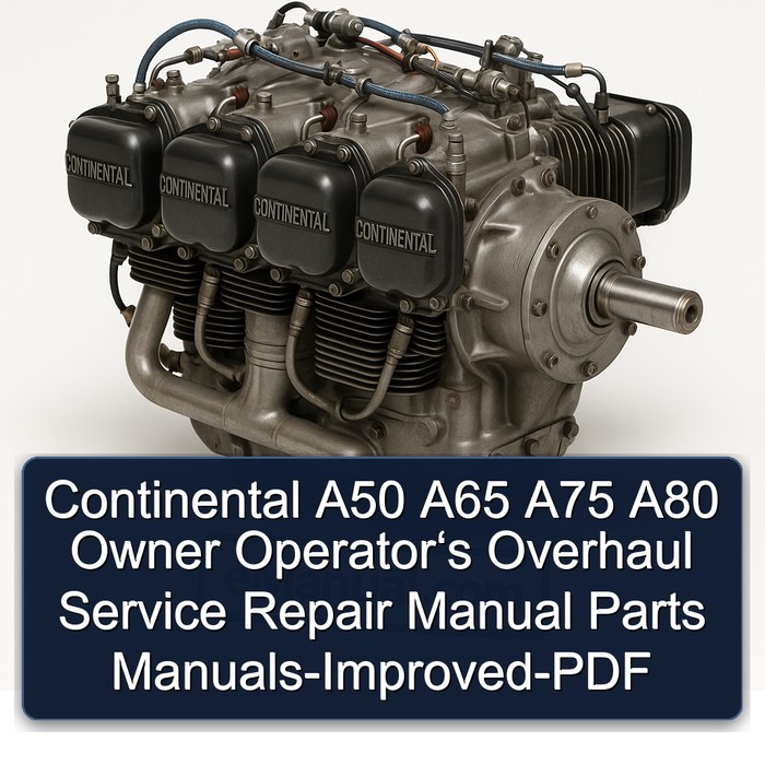 Continental A50 A65 A75 A80 Owner Operator‘s Overhaul Service Repair Manual Parts Manuals-Improved-PDF