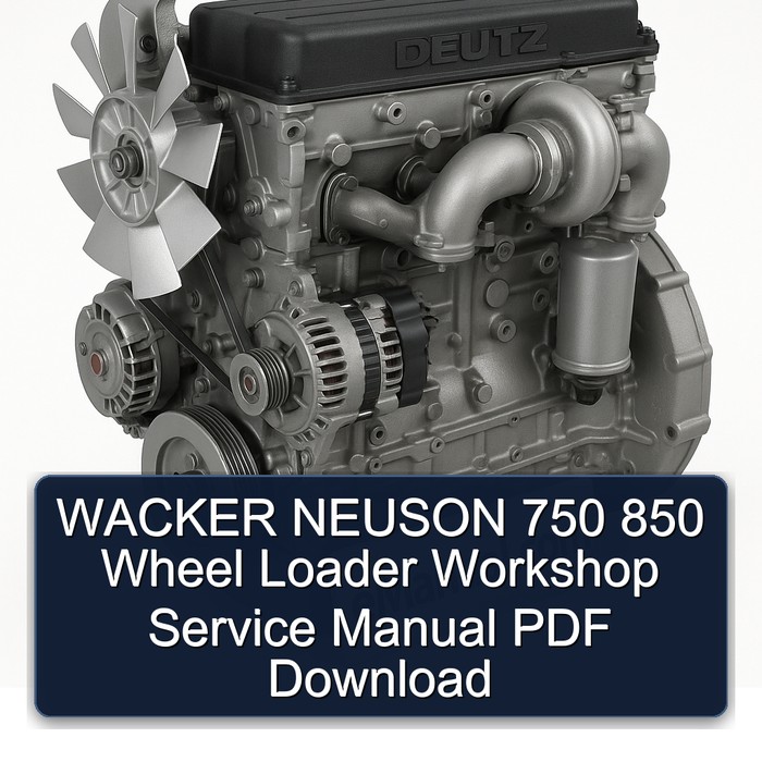 WACKER NEUSON 750 850 Wheel Loader Workshop Service Manual PDF Download