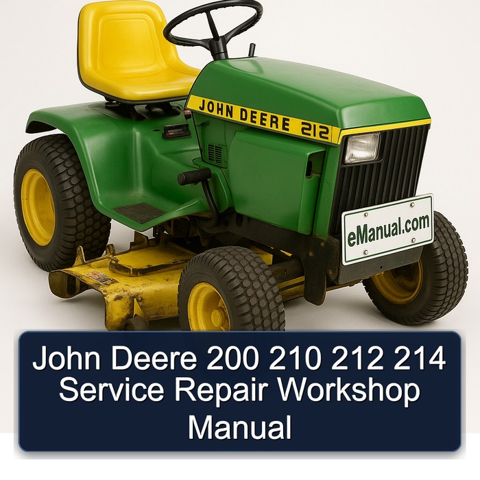 Manual de Reparación y Servicio John Deere 200, 210, 212, 214
