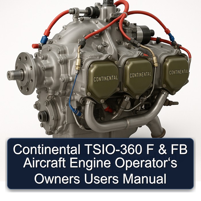 Continental TSIO-360 F & FB Aircraft Engine Operator‘s Owners Users Manual