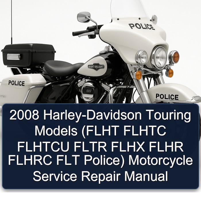 2008 Harley-Davidson Touring Models (FLHT FLHTC FLHTCU FLTR FLHX FLHR FLHRC FLT Police) Motorcycle Manual de servicio y reparación