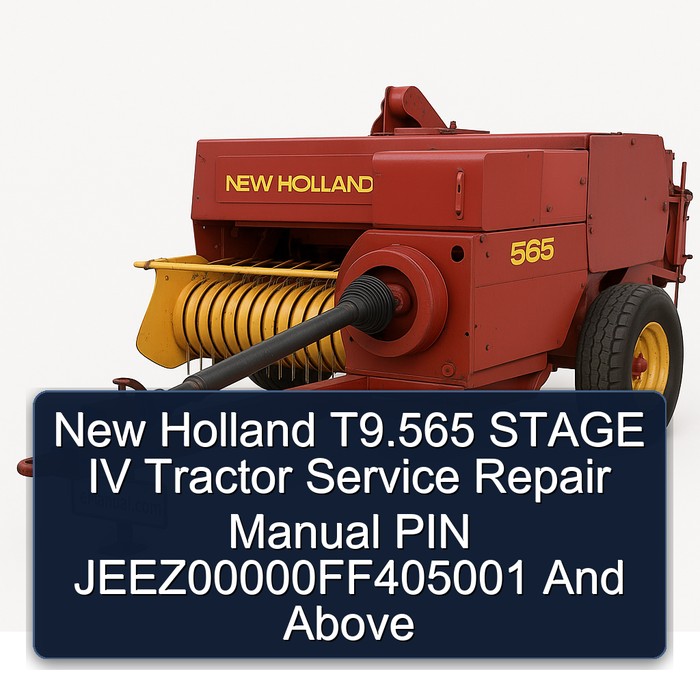 Manual de Servicio y Reparación Tractor New Holland T9.565 STAGE IV PIN JEEZ00000FF405001 y Superiores