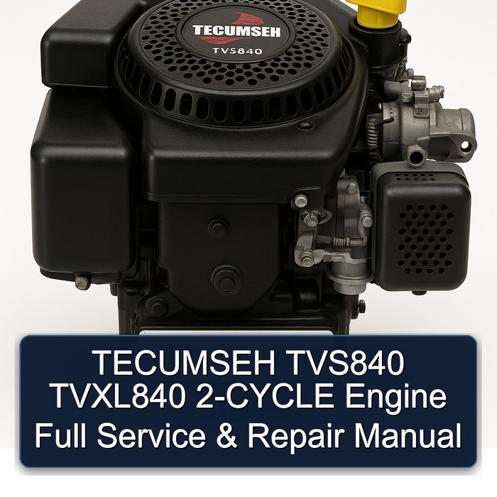 Manual de Servicio y Reparación Completo para Motor TECUMSEH TVS840/TVXL840 de 2 Tiempos