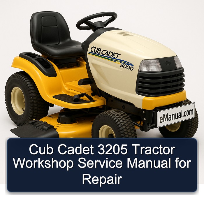 Cub Cadet 3205 Tractor Workshop Service Manual for Repair
