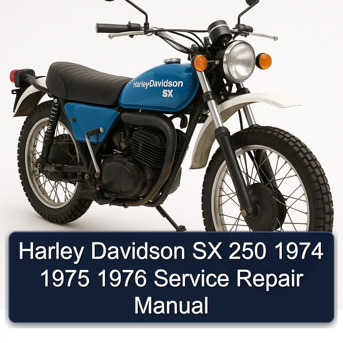 Harley Davidson SX 250 1974 1975 1976 Manual de servicio y reparación