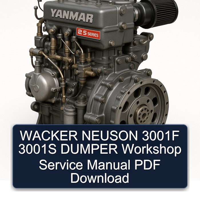 WACKER NEUSON 3001F 3001S DUMPER Workshop Service Manual PDF Download