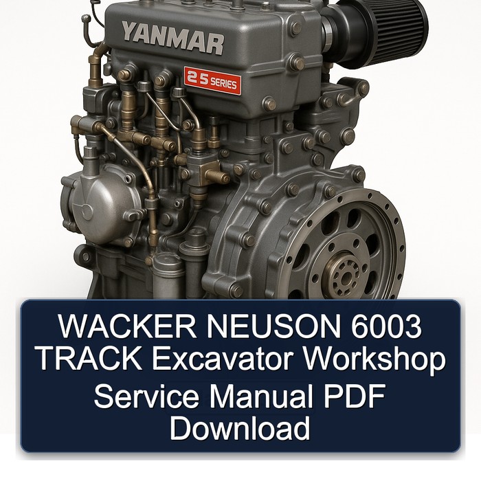 WACKER NEUSON 6003 TRACK Excavator Workshop Service Manual PDF Download