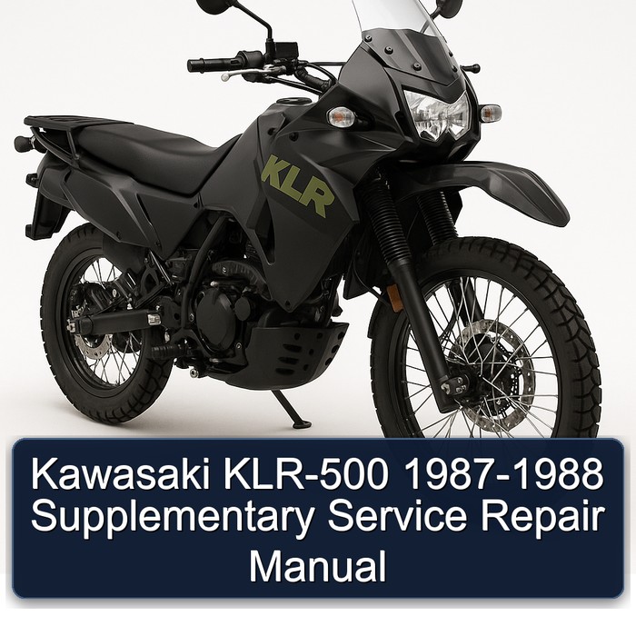 Kawasaki KLR-500 1987-1988 Supplementary Manual de servicio y reparación