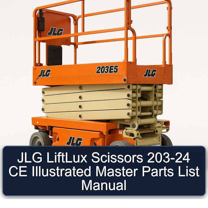 JLG LiftLux Scissors 203-24 CE Illustrated Master Parts List Manual