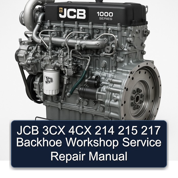 JCB 3CX 4CX 214 215 217 Backhoe Workshop Manual de servicio y reparación