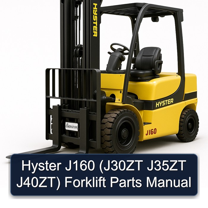 Manual de Piezas de Carretilla Elevadora Hyster J160 (J30ZT, J35ZT, J40ZT)