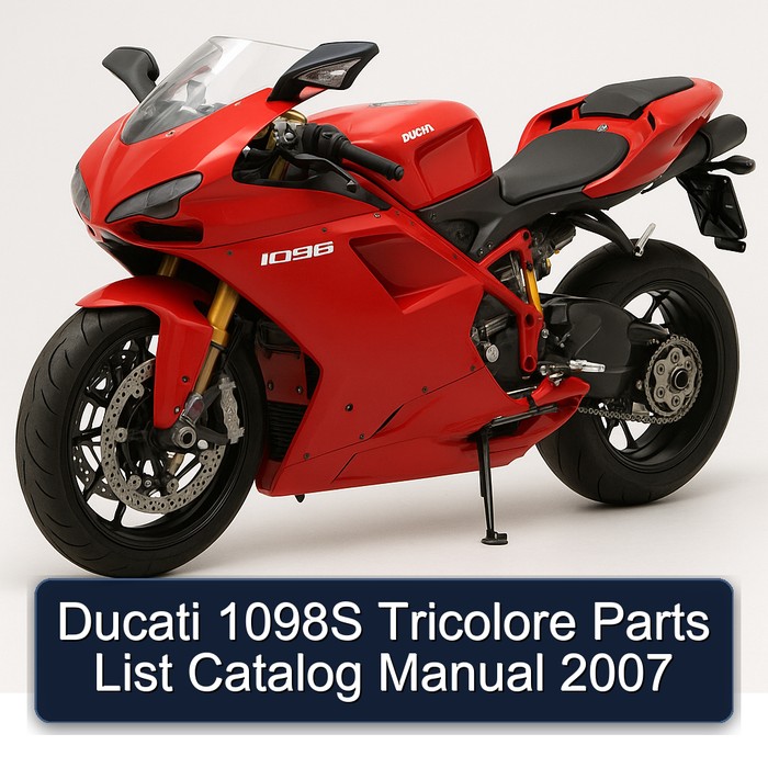 Ducati 1098S Tricolore Parts List Catalog Manual 2007