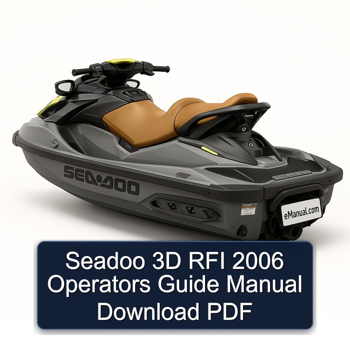 Seadoo 3D RFI 2006 Operators Guide Manual Download PDF