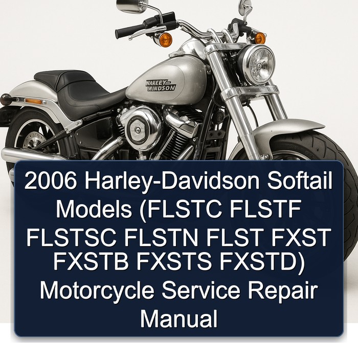 2006 Harley-Davidson Softail Models (FLSTC FLSTF FLSTSC FLSTN FLST FXST FXSTB FXSTS FXSTD) Motorcycle Manual de servicio y reparación