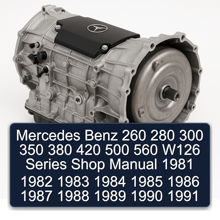 Mercedes Benz 260 280 300 350 380 420 500 560 W126 Series Shop Manual 1981 1982 1983 1984 1985 1986 1987 1988 1989 1990 1991 