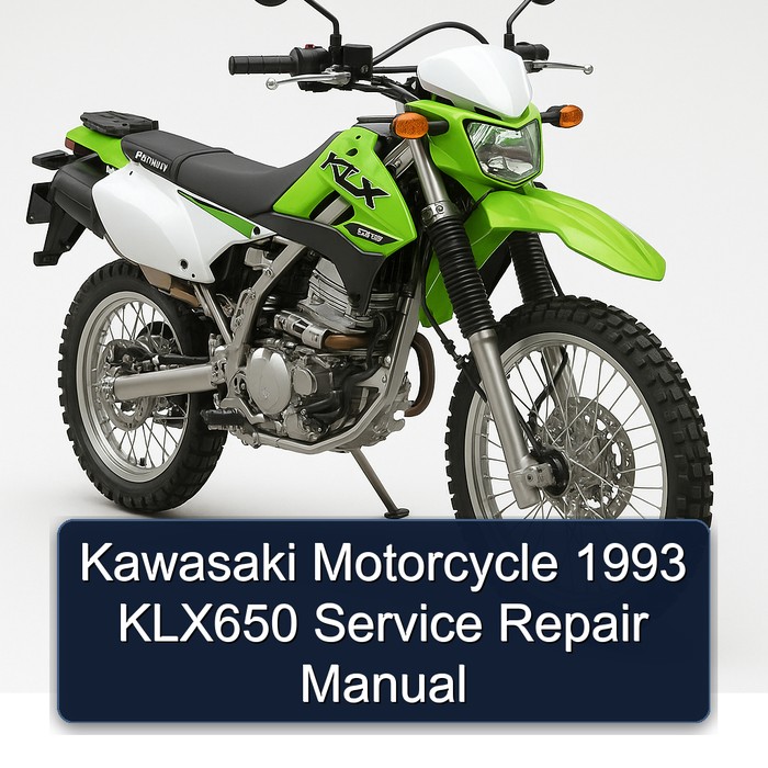 Kawasaki Motorcycle 1993 KLX650 Service Repair Manual