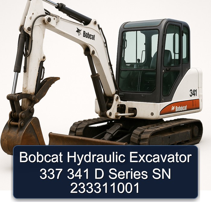 Bobcat Hydraulic Excavator 337 341 D Series SN 233311001