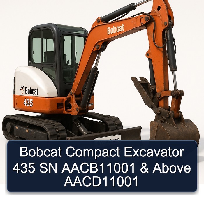 Bobcat Compact Excavator 435 SN AACB11001 & Above AACD11001