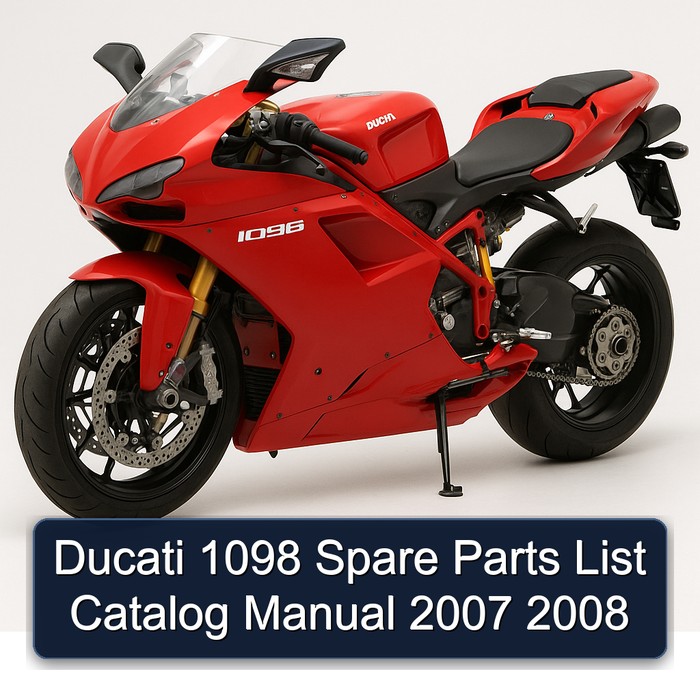 Ducati 1098 Spare Parts List Catalog Manual 2007 2008
