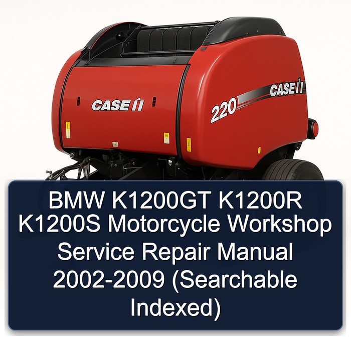 BMW K1200GT K1200R K1200S Motorcycle Workshop Service Repair Manual 2002-2009 (Searchable Indexed)