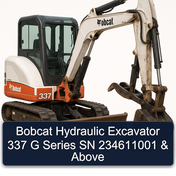 Bobcat Hydraulic Excavator 337 G Series SN 234611001 & Above
