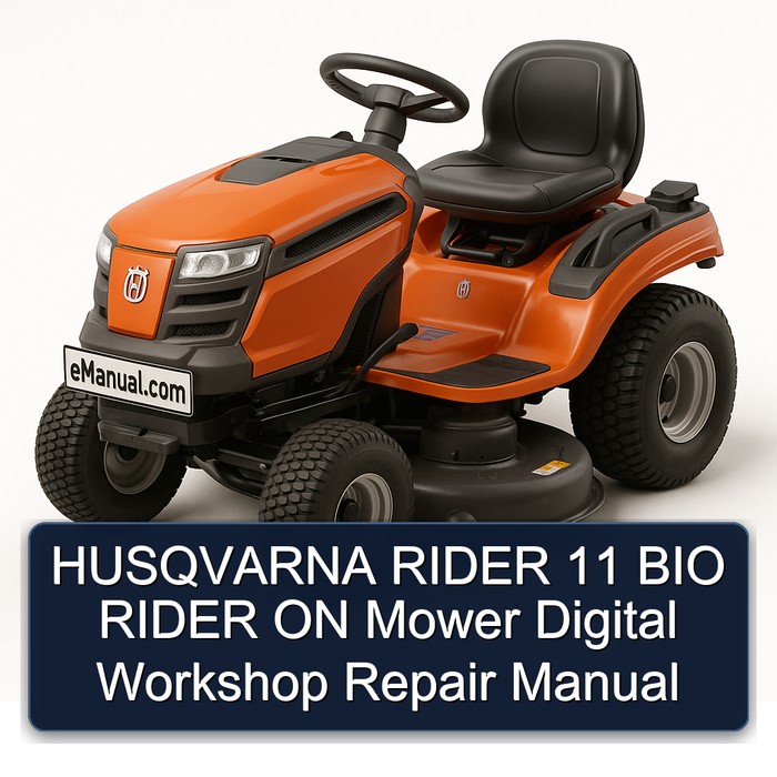 HUSQVARNA RIDER 11 BIO RIDER ON Mower Digital Workshop Repair Manual