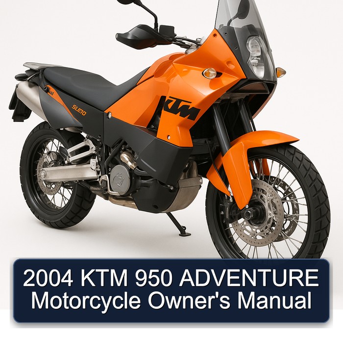 2004 KTM 950 ADVENTURE Motorcycle Owner's Manual