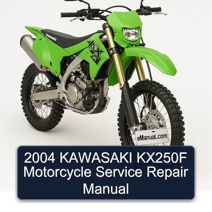 2004 KAWASAKI KX250F Motorcycle Manual de servicio y reparación