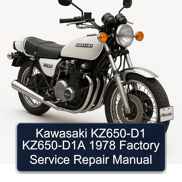 Kawasaki KZ650-D1 KZ650-D1A 1978 Factory Manual de servicio y reparación