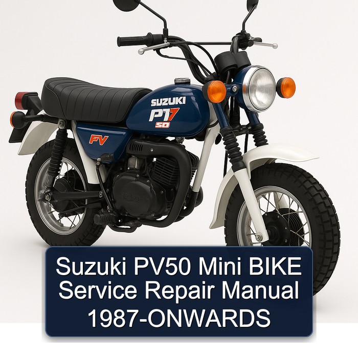 Suzuki PV50 Mini BIKE Manual de servicio y reparación 1987-ONWARDS