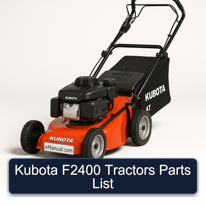 Lista de Partes para Tractores Kubota F2400