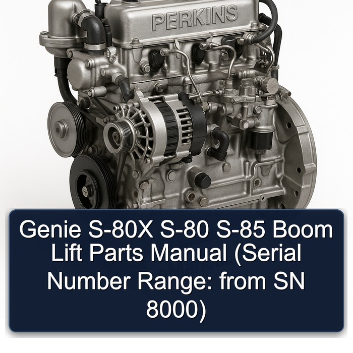 Genie S-80X S-80 S-85 Boom Lift Parts Manual (Serial Number Range: from SN 8000)