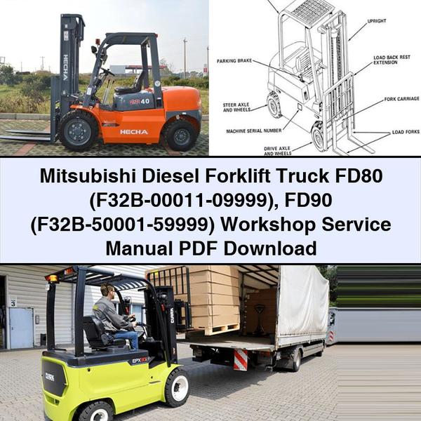 Manual de Servicio y Reparación para Montacargas Diesel Mitsubishi FD80 y FD90