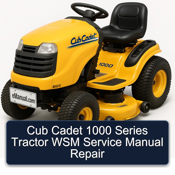 Cub Cadet 1000er Serie Traktor Werkstatt-Handbuch