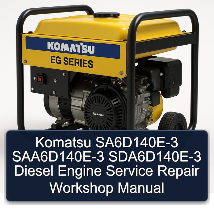 Komatsu SA6D140E-3 SAA6D140E-3 SDA6D140E-3 Diesel Engine Service Repair Workshop Manual