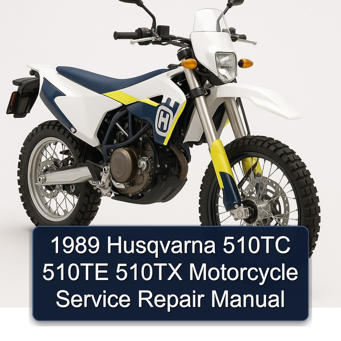1989 Husqvarna 510TC 510TE 510TX Motorcycle Manual de servicio y reparación