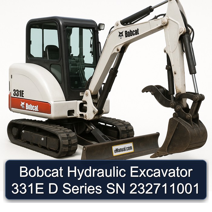 Bobcat Hydraulic Excavator 331E D Series SN 232711001