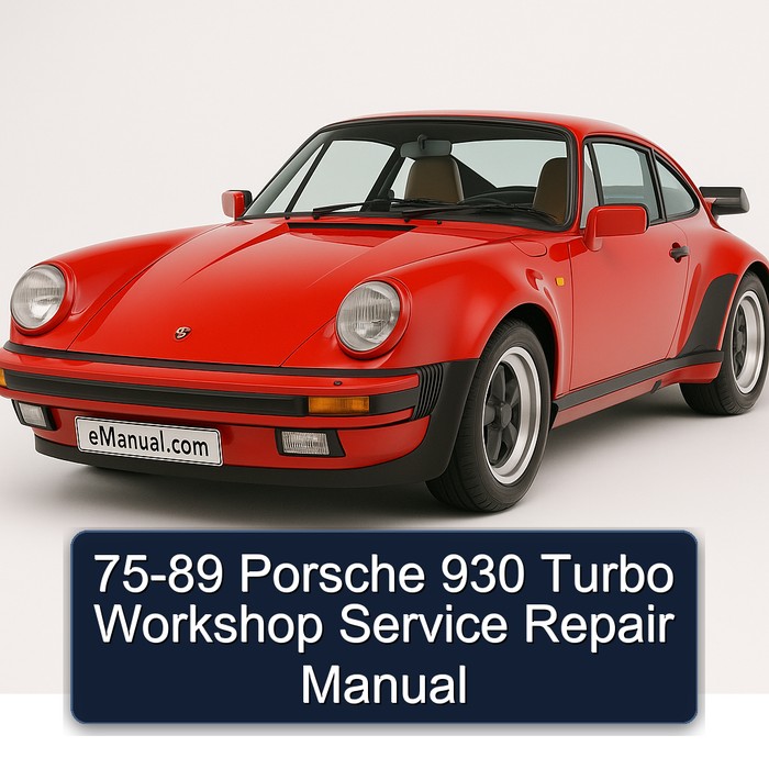 75-89 Porsche 930 Turbo Workshop Manual de servicio y reparación
