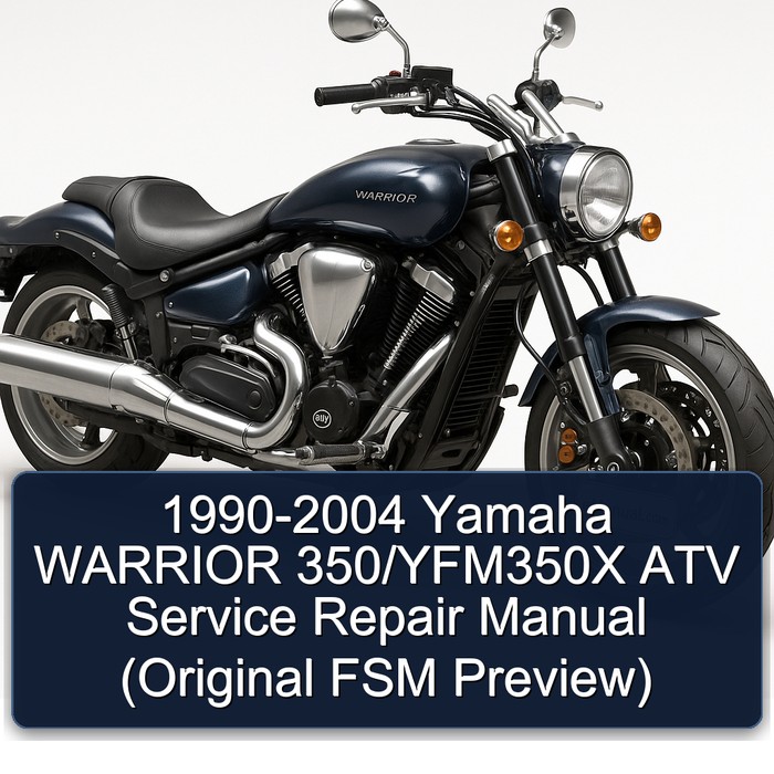 1990-2004 Yamaha WARRIOR 350/YFM350X ATV Manual de servicio y reparación (Original FSM Preview)