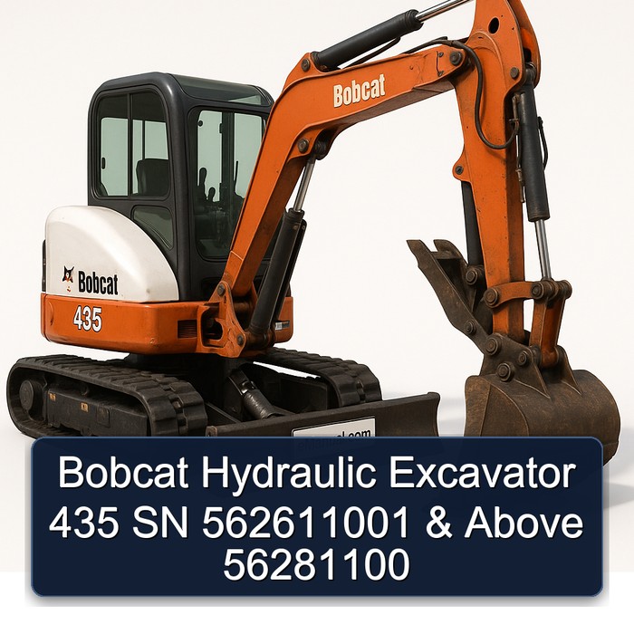 Bobcat Hydraulic Excavator 435 SN 562611001 & Above 56281100