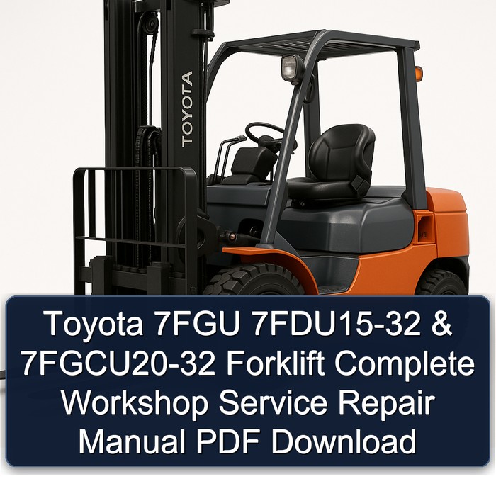 Toyota 7FGU/7FDU15-32 & 7FGCU20-32 Gabelstapler Werkstatt Handbuch PDF