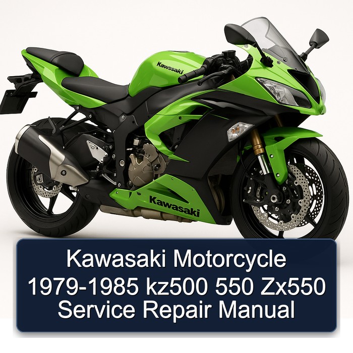 Kawasaki Motorcycle 1979-1985 kz500 550 Zx550 Manual de servicio y reparación