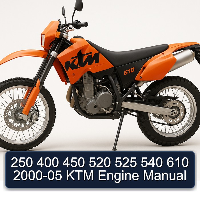 250 400 450 520 525 540 610 2000-05 KTM Engine Manual