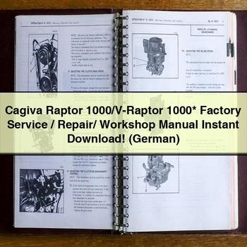 Cagiva Raptor 1000/V-Raptor 1000 // (German) Workshop Service Repair Manual PDF Download