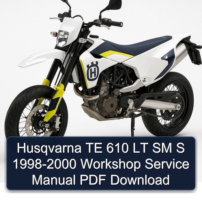 Husqvarna TE 610 LT SM S 1998-2000 Workshop Service Manual PDF Download