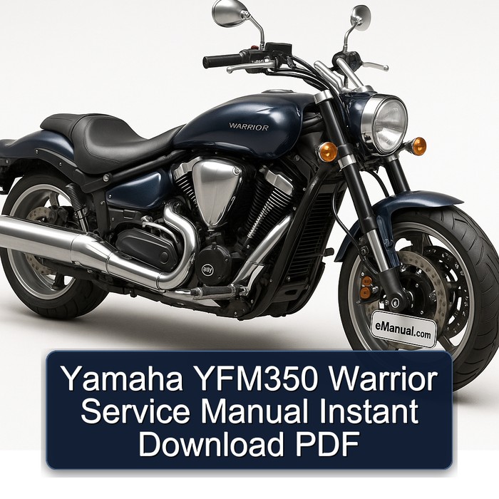 Yamaha YFM350 Warrior Service Manual Instant Download PDF
