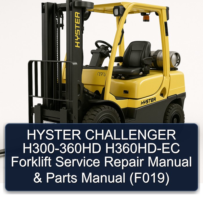 HYSTER CHALLENGER H300-360HD H360HD-EC Forklift Manual de servicio y reparación & Parts Manual (F019)
