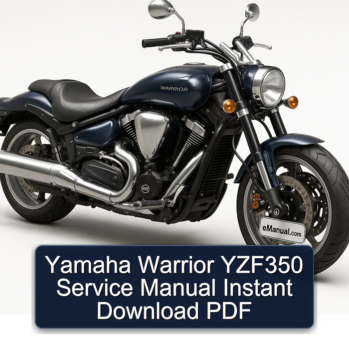 Yamaha Warrior YZF350 Service Manual Instant Download PDF
