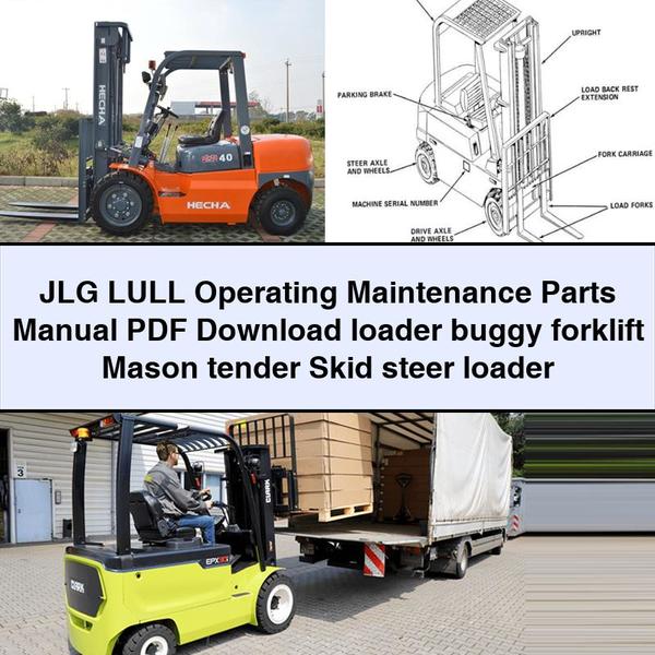 JLG LULL Operating Maintenance Parts Manual loader buggy forklift Mason tender Skid steer loader